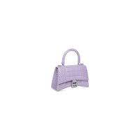 Hourglass XS Handbag Crocodile Embossed - Lilac