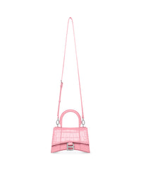 HOURGLASS / Hourglass XS Handbag Crocodile Embossed - Sweet Pink