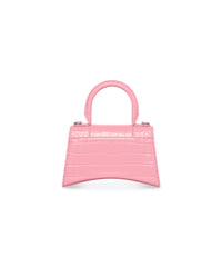 Hourglass XS Handbag Crocodile Embossed - Sweet Pink