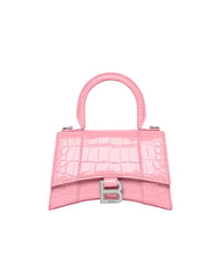 HOURGLASS / Hourglass XS Handbag Crocodile Embossed - Sweet Pink