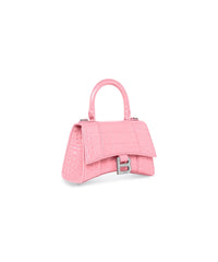 HOURGLASS / Hourglass XS Handbag Crocodile Embossed - Sweet Pink
