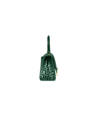 Hourglass XS Handbag Crocodile Embossed - Forest Green