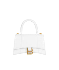 Hourglass XS Handbag Crocodile Embossed - White