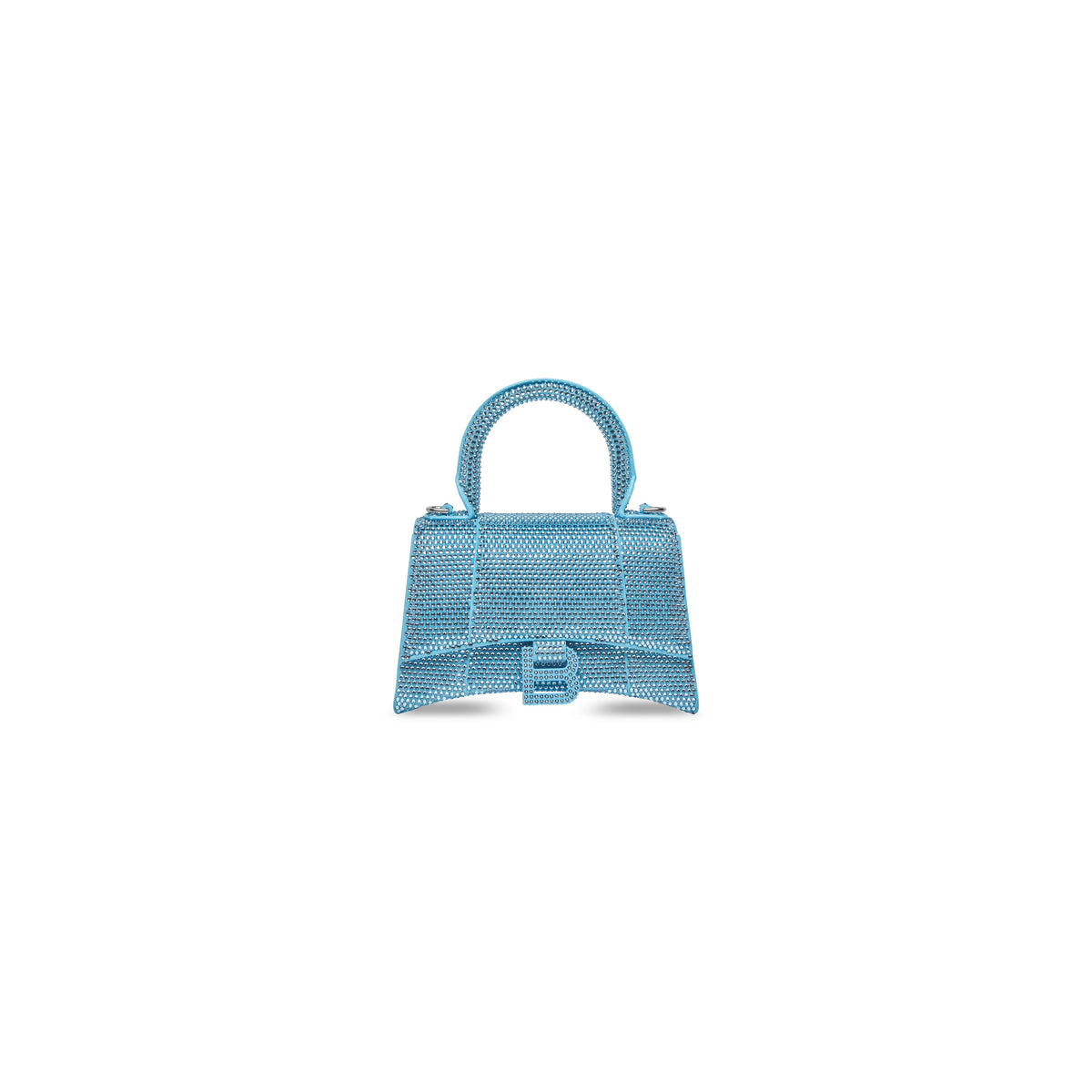 Hourglass XS Handbag With Rhinestones - Sea Blue