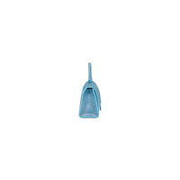 Hourglass XS Handbag With Rhinestones - Sea Blue