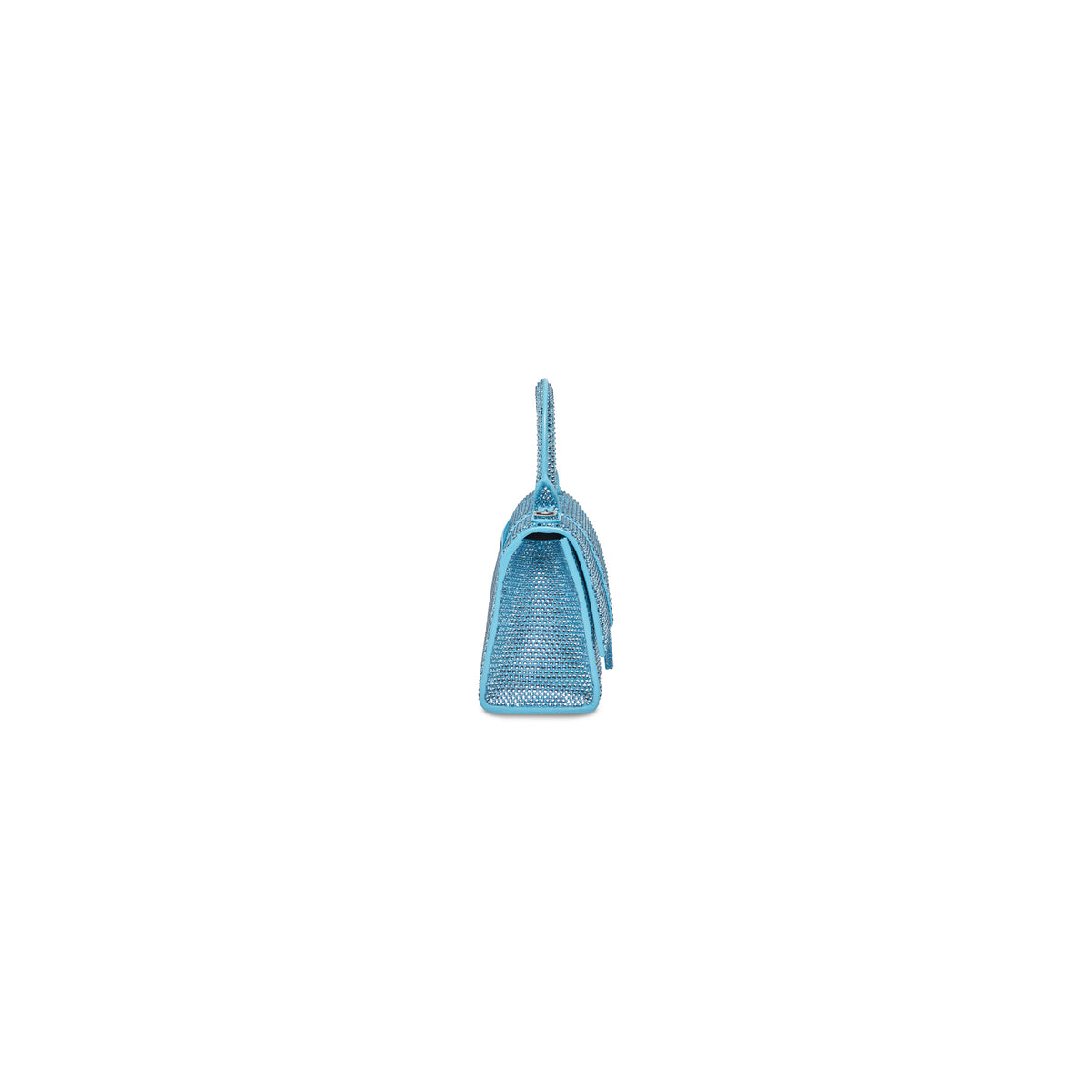Hourglass XS Handbag With Rhinestones - Sea Blue