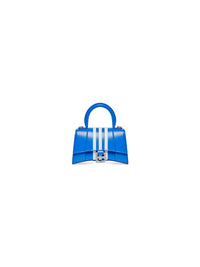 Balenciaga x Adidas Hourglass Box blue & optic white XS Handbag - Blue & Optic White