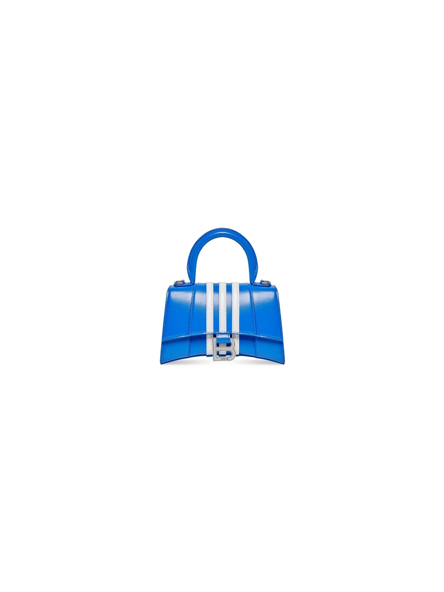 Balenciaga x Adidas Hourglass Box blue & optic white XS Handbag - Blue & Optic White