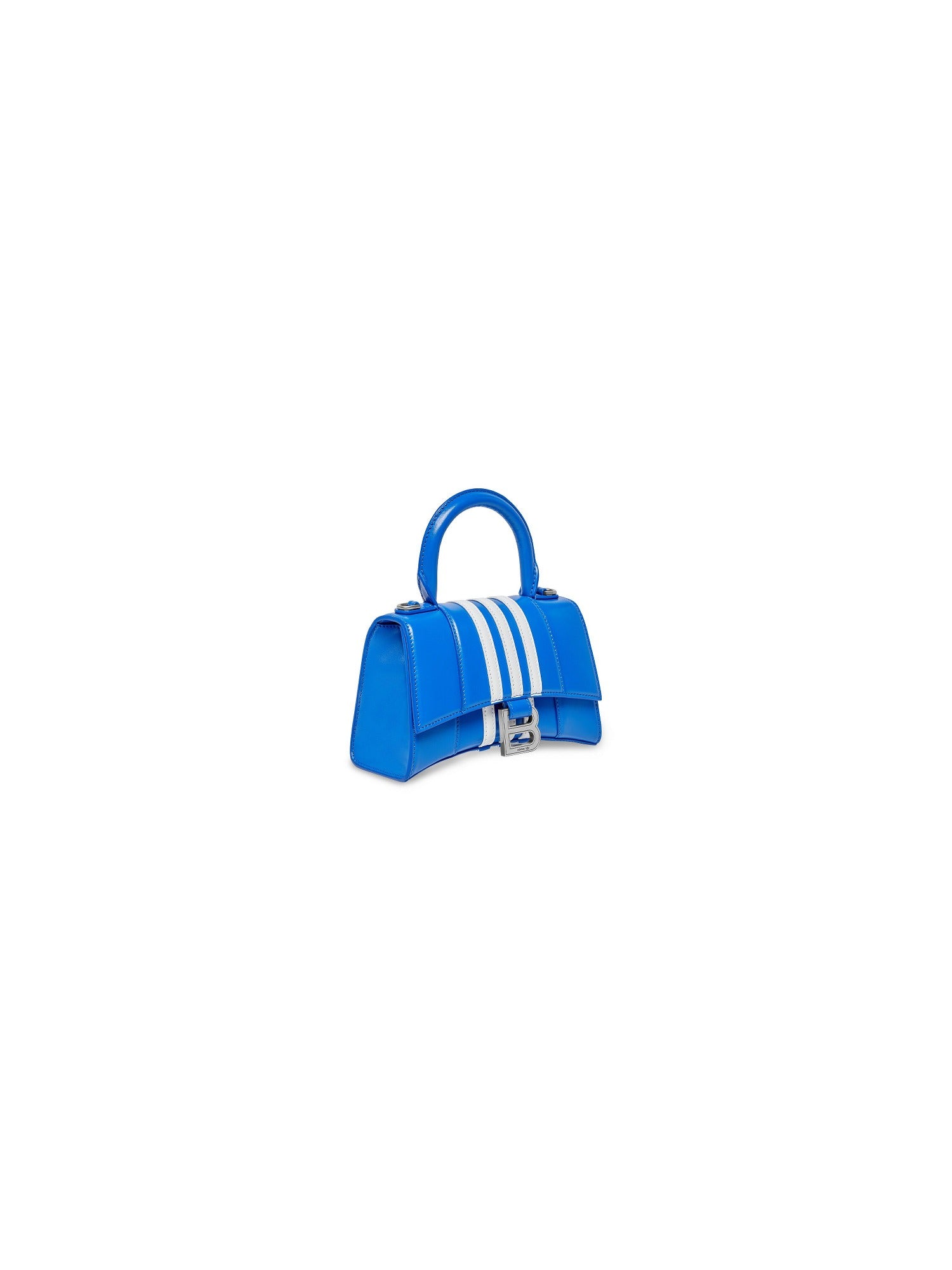 Balenciaga x Adidas Hourglass Box blue & optic white XS Handbag - Blue & Optic White
