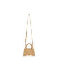 Hourglass XS Handbag With Rhinestones - Gold