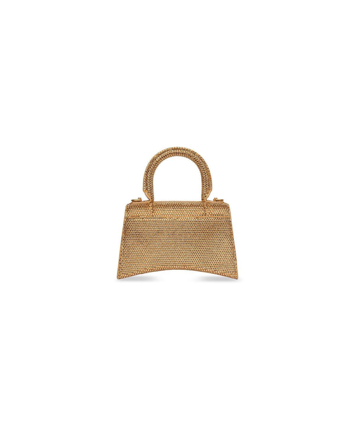 Hourglass XS Handbag With Rhinestones - Gold