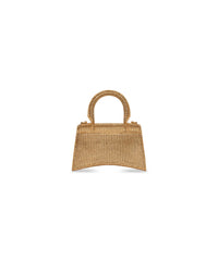 Hourglass XS Handbag With Rhinestones - Gold