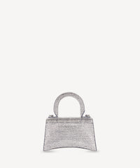 Hourglass Handbag XS With Rhinestones - Grey
