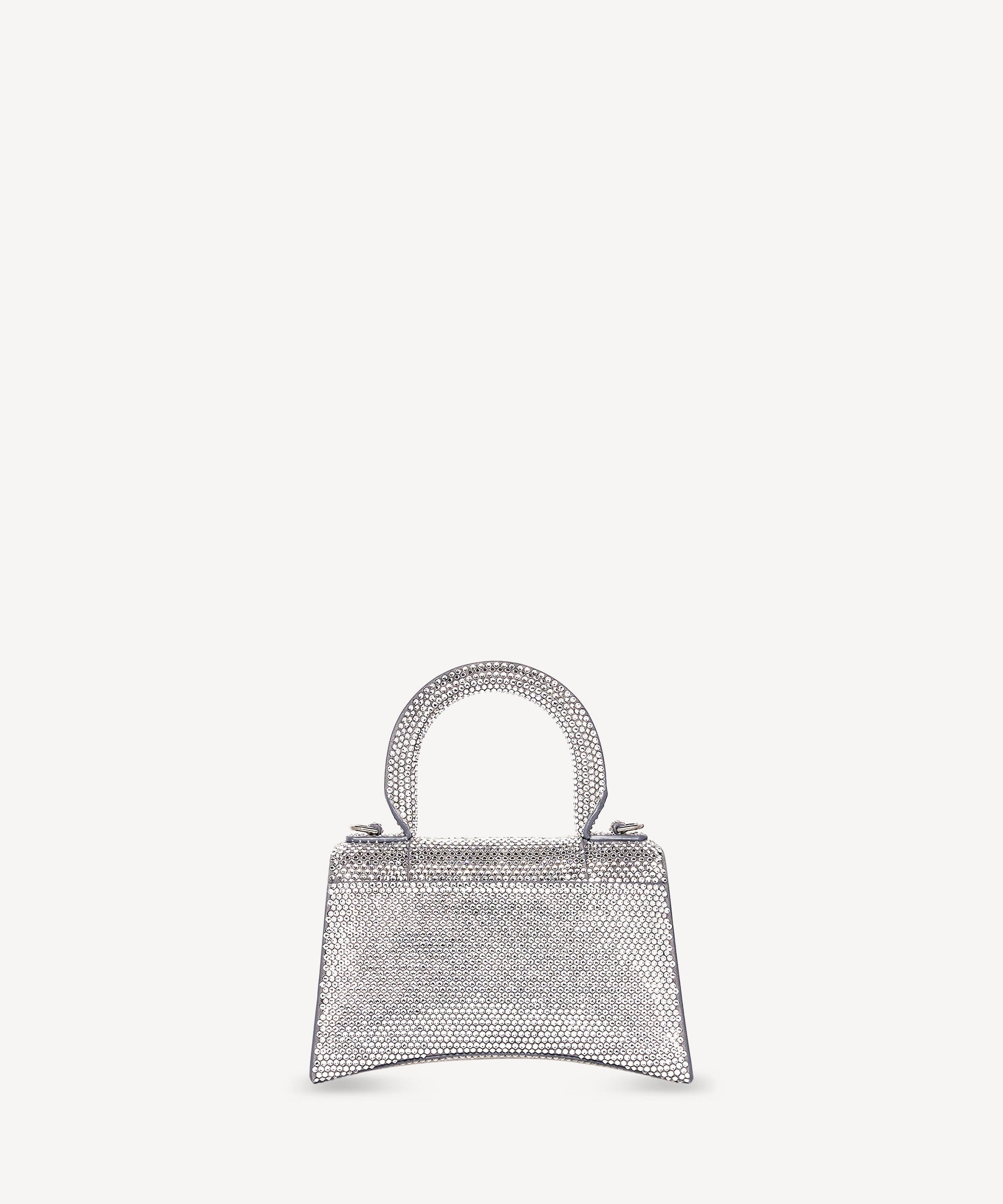 Hourglass Handbag XS With Rhinestones - Grey