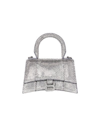 Hourglass Handbag XS With Rhinestones - Grey