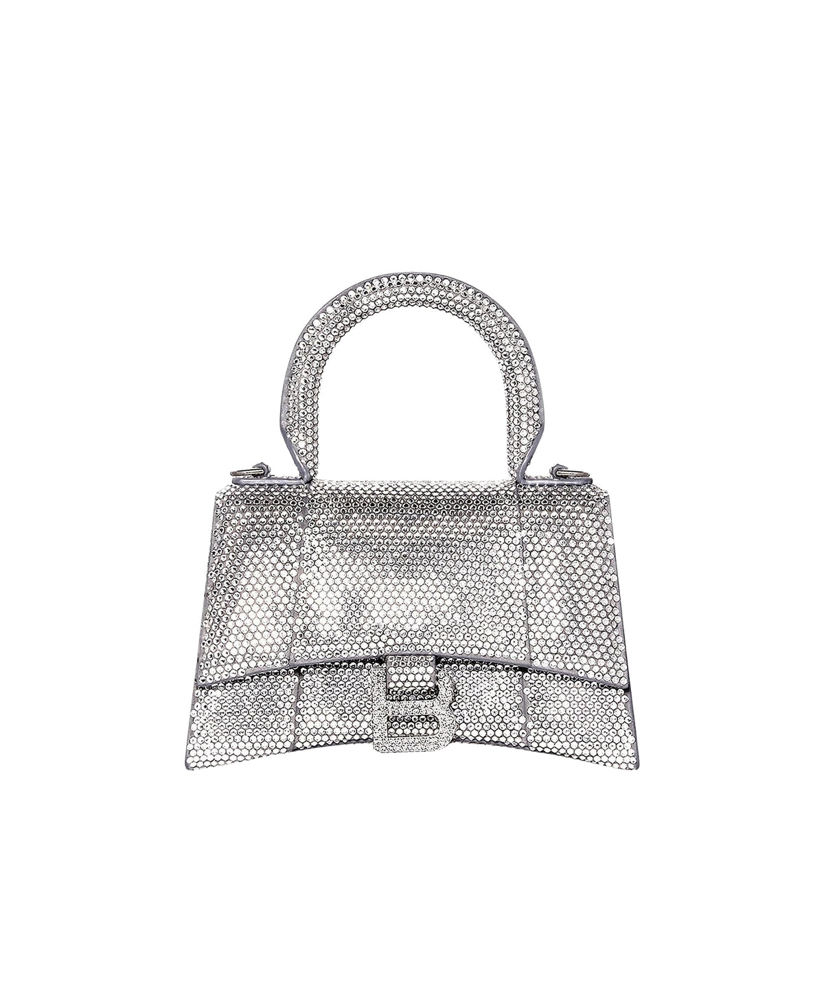 Hourglass Handbag XS With Rhinestones - Grey