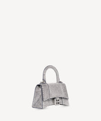 Hourglass Handbag XS With Rhinestones - Grey