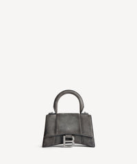 Hourglass Handbag XS With Rhinestones - Grey