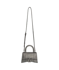 Hourglass Handbag XS With Rhinestones - Grey