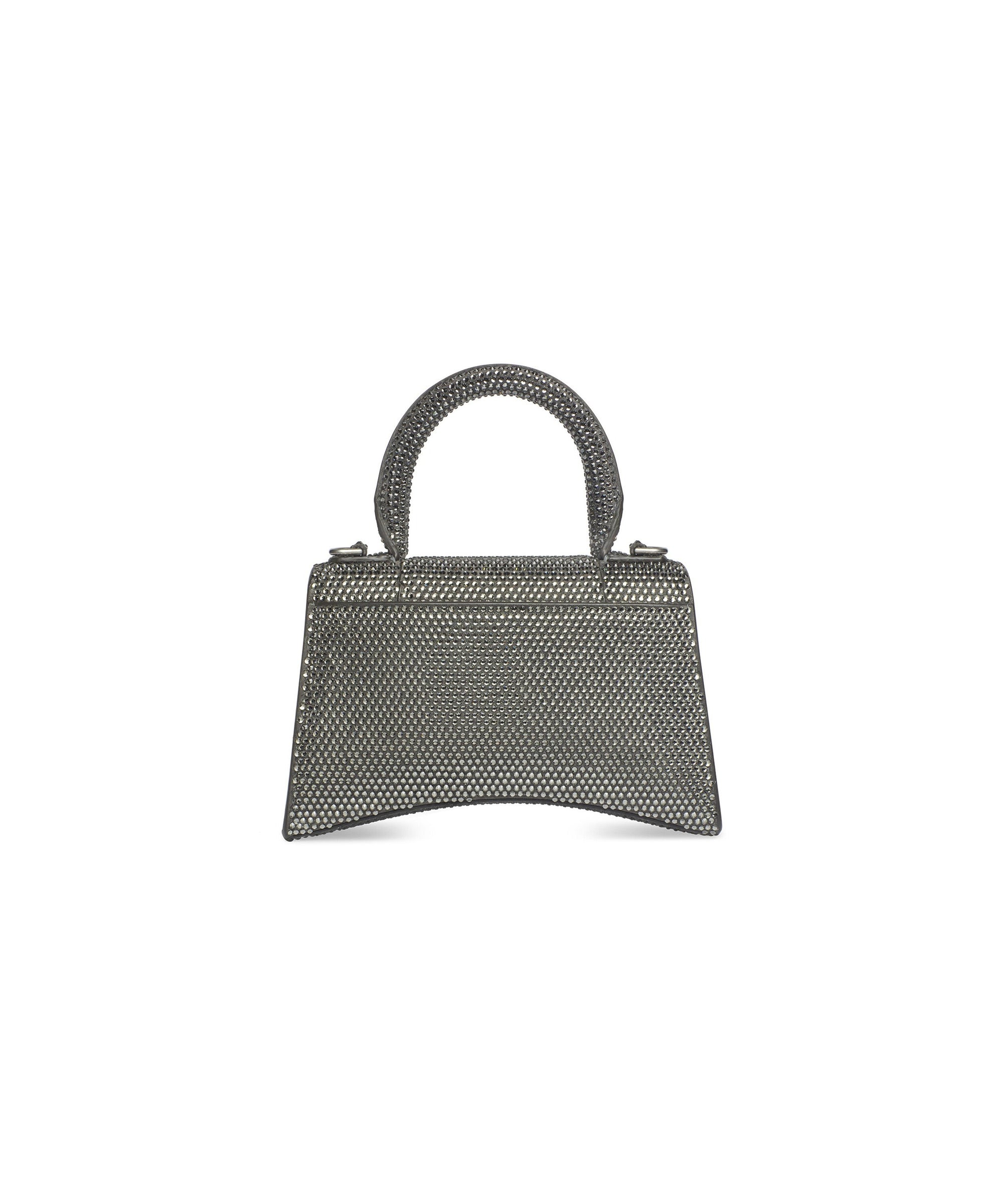 Hourglass Handbag XS With Rhinestones - Grey