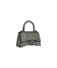 Hourglass Handbag XS With Rhinestones - Grey