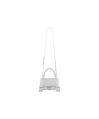 Hourglass Small Handbag Crocodile Embossed - Grey