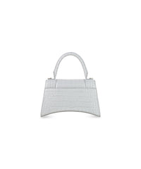 Hourglass Small Handbag Crocodile Embossed - Grey