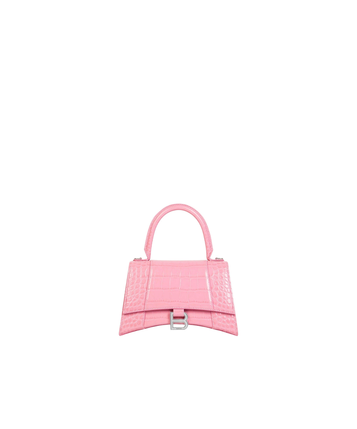 HOURGLASS / Hourglass Small Handbag Crocodile Embossed - Sweet Pink