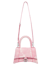 Hourglass Denim Print butterfly pink Small Handbag - Butterfly Pink