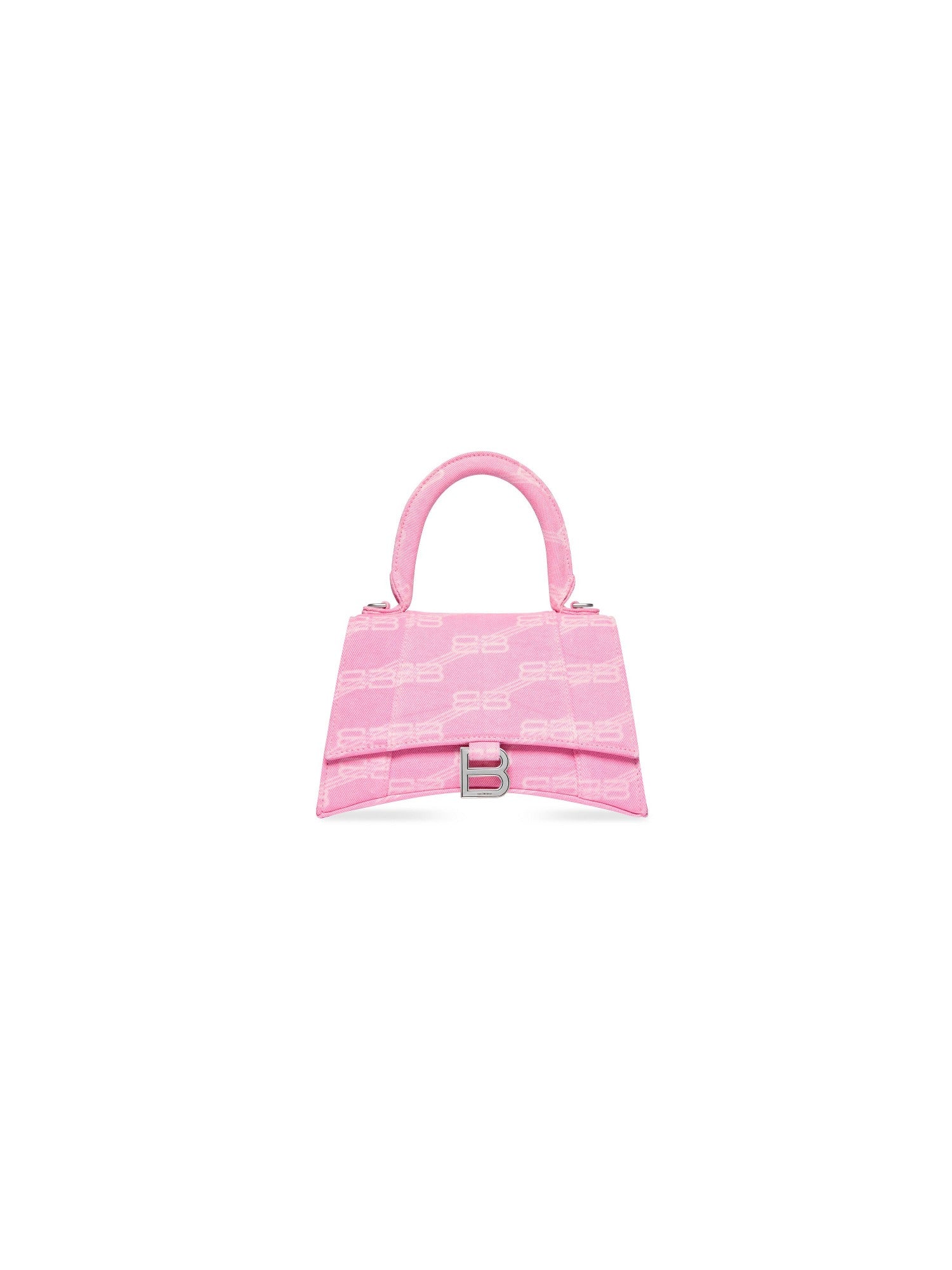 Hourglass BB Monogram Denim sweet pink Small Handbag - Sweet Pink