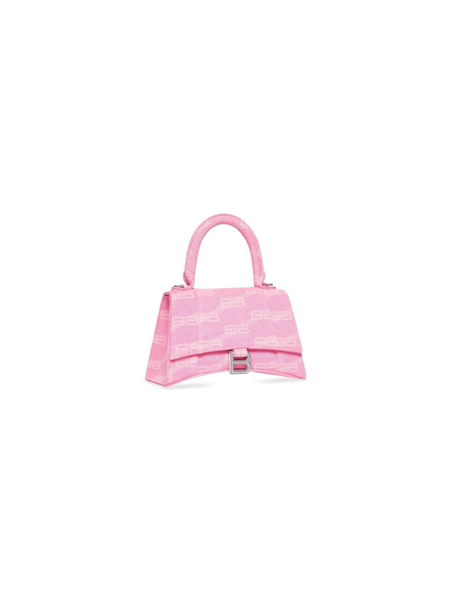 Hourglass BB Monogram Denim sweet pink Small Handbag - Sweet Pink