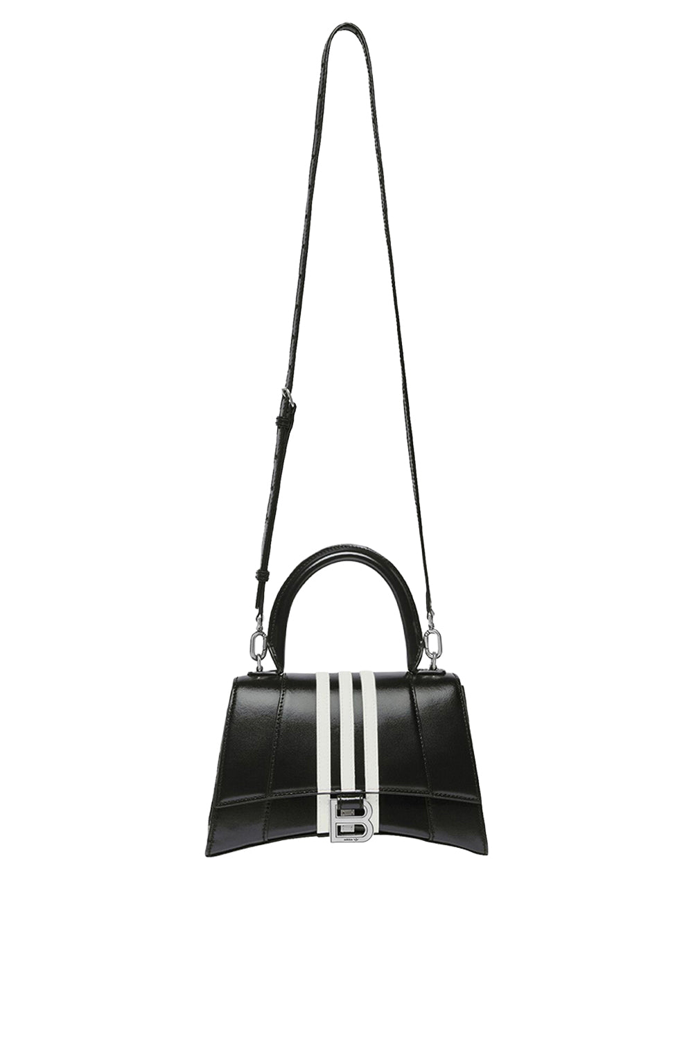 Balenciaga x Adidas Hourglass Box black & white Small Handbag - Black & White