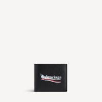 Cash Square Folded Coin Wallet - Black