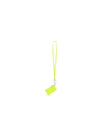 Cash Card Case fluo yellow On Keychain with Reflective Allover Logo - Fluo Yellow