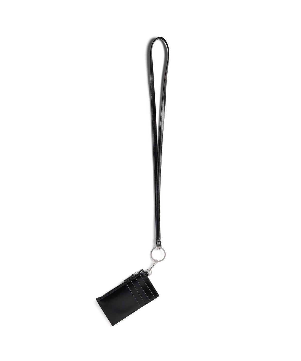 Cash Card Case On Keychain Box - Black & White White