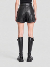 Slick Knee-High black & argento Boots - Black & Argento