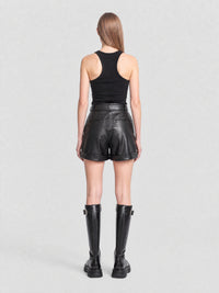 Slick Knee-High black & argento Boots - Black & Argento