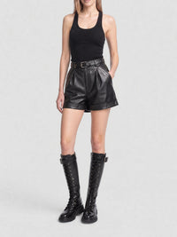 Slick Knee-High black & argento Boots - Black & Argento