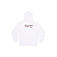 Political Campaign Hoodie Medium Fit - White