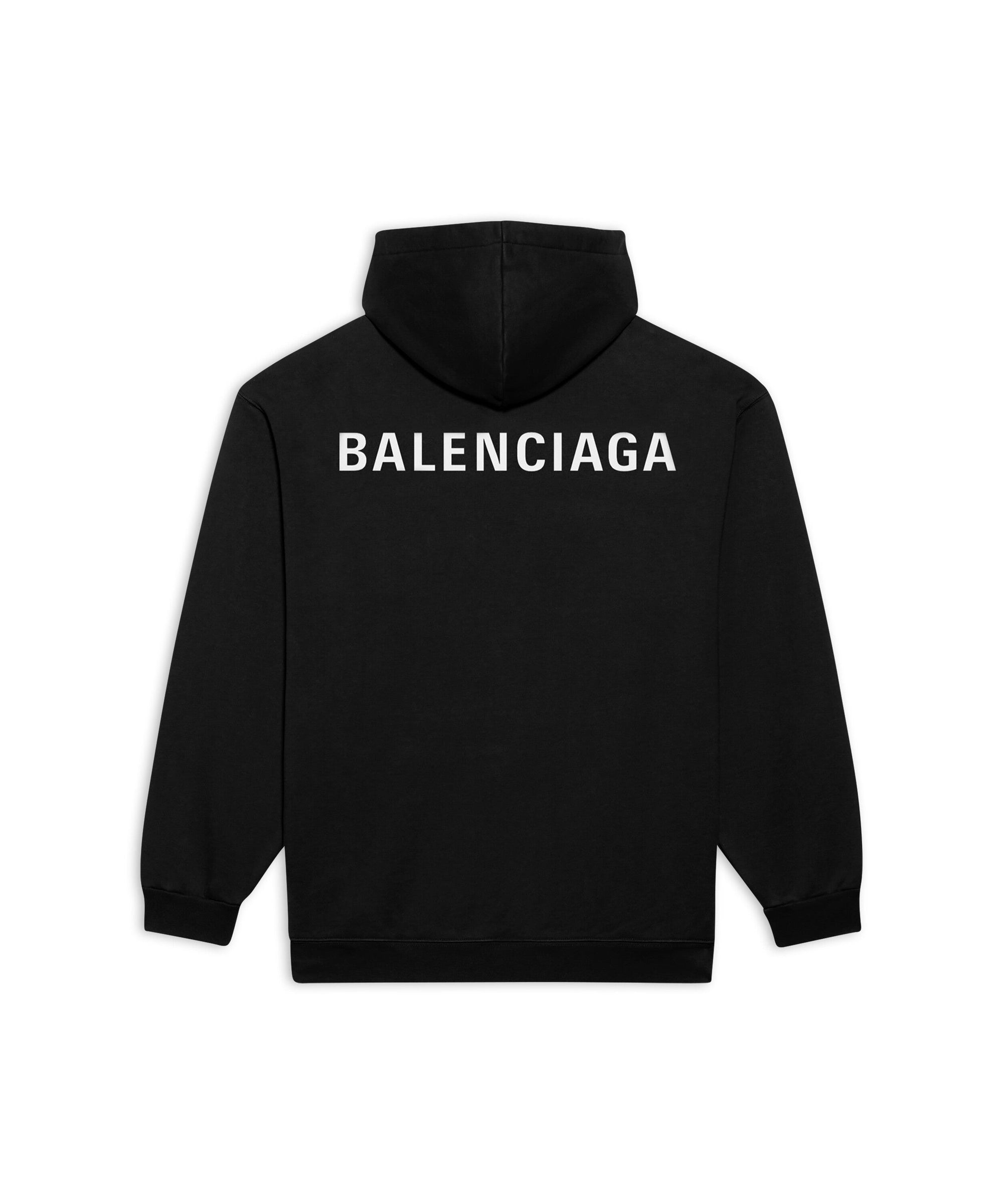 Balenciaga Back Hoodie - Black & White