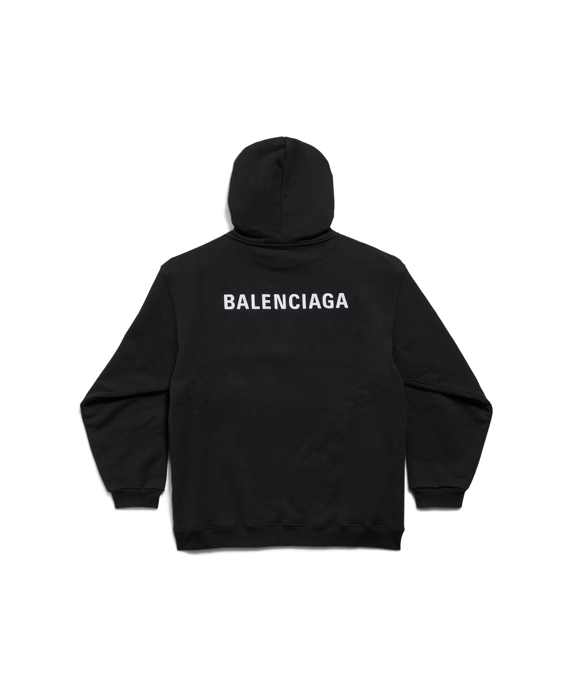 Balenciaga Back Hoodie - Black & White