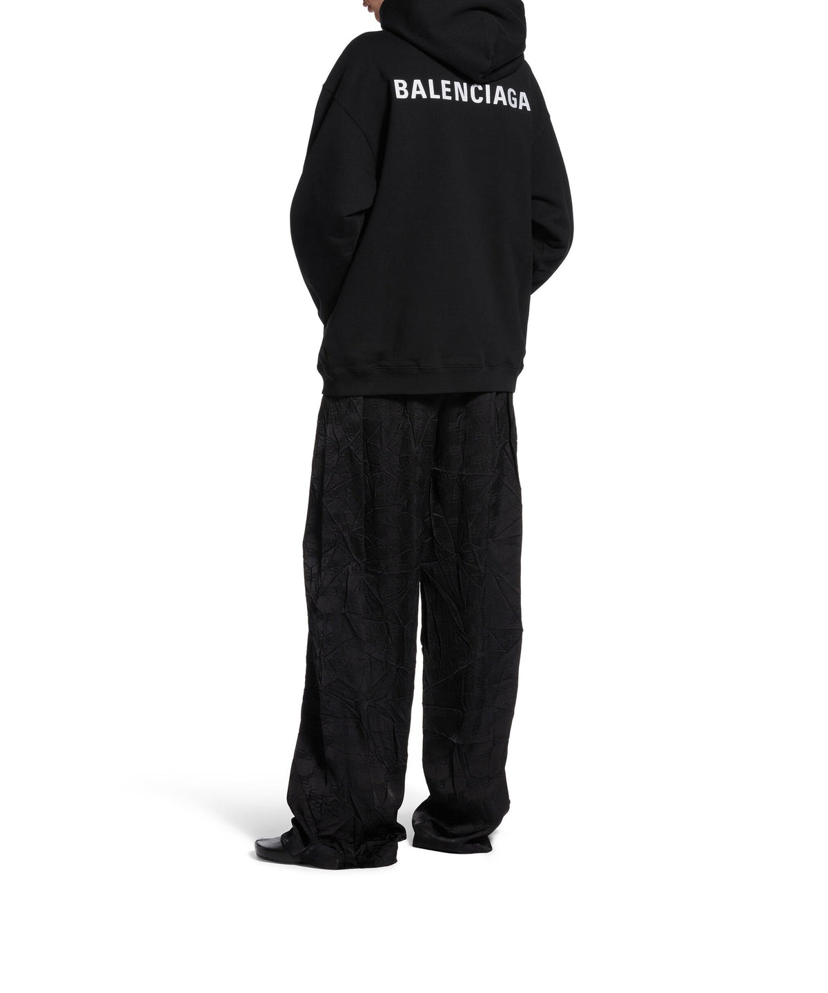 Balenciaga Back Hoodie - Black & White