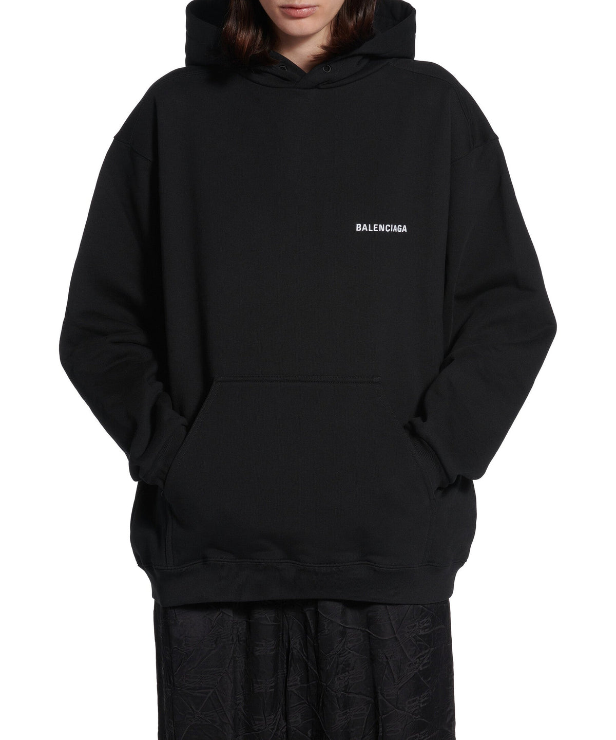 Balenciaga Back Hoodie - Black & White