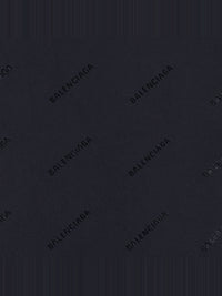 Allover Logo Flock black Top - Black
