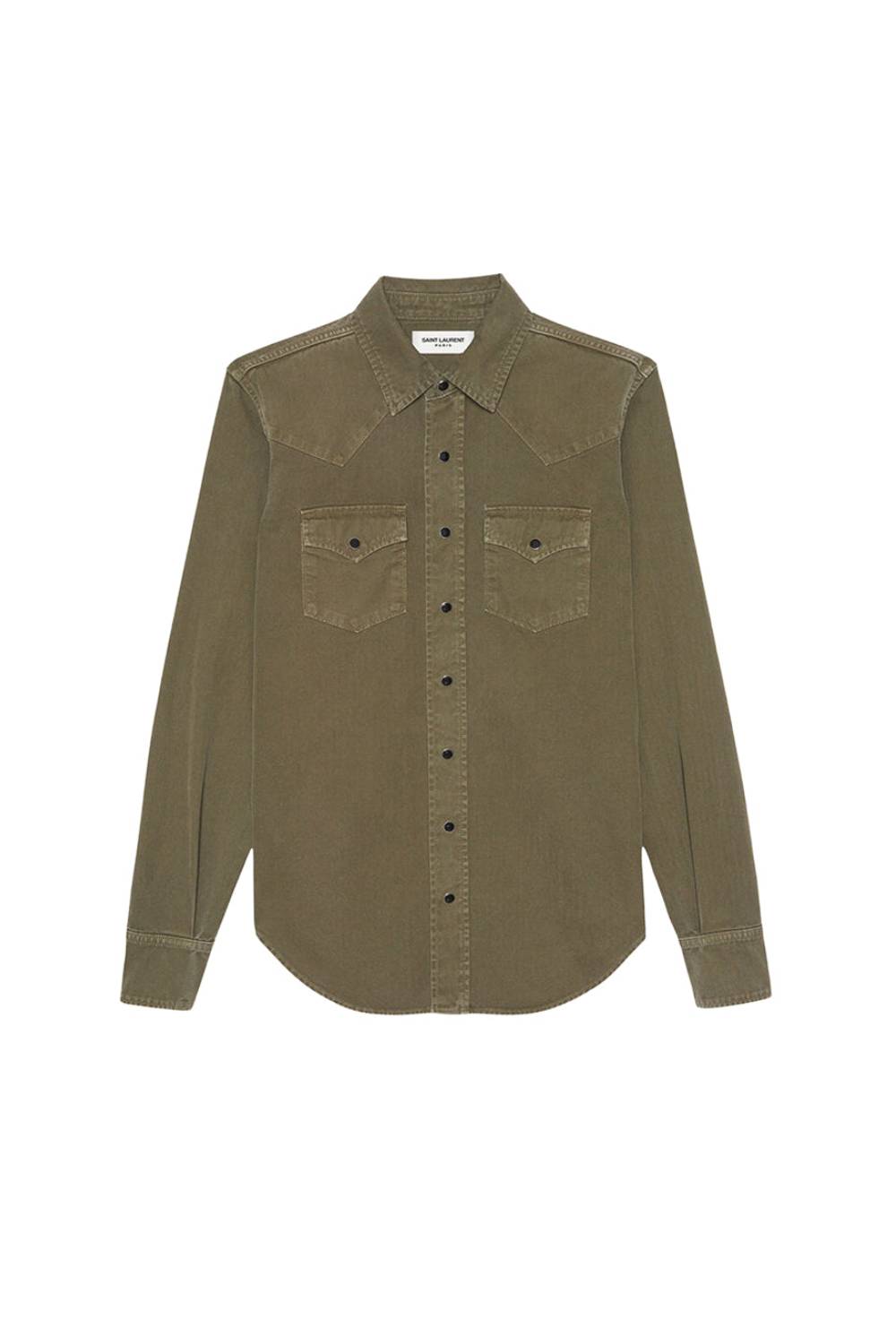 Western khaki dyeing stonewa Shirt - Khaki Dyeing Stonewa