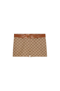 GG Canvas brown & dusty mauve Pant - Brown & Dusty Mauve