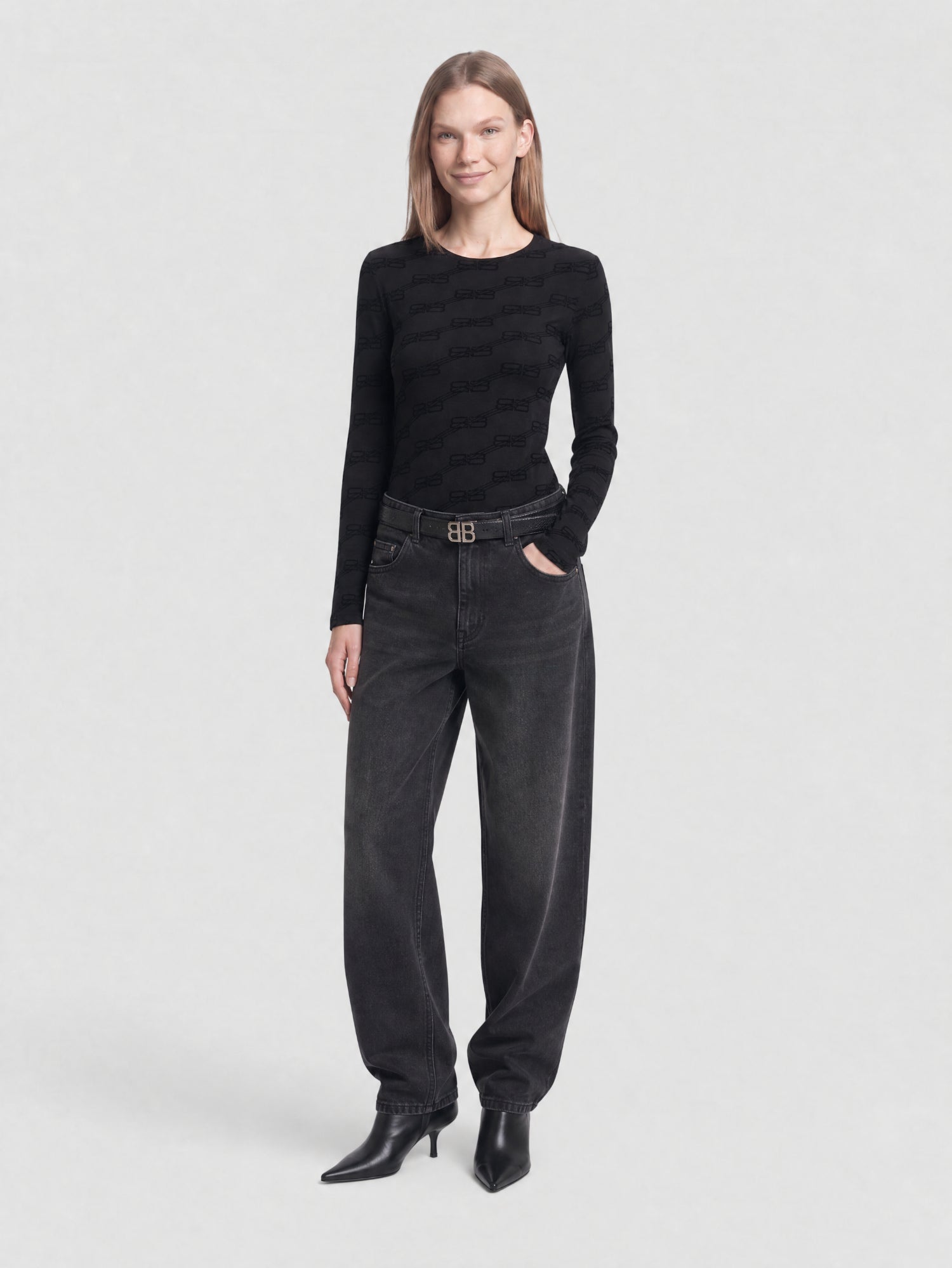 BB Monogram black Top - Black
