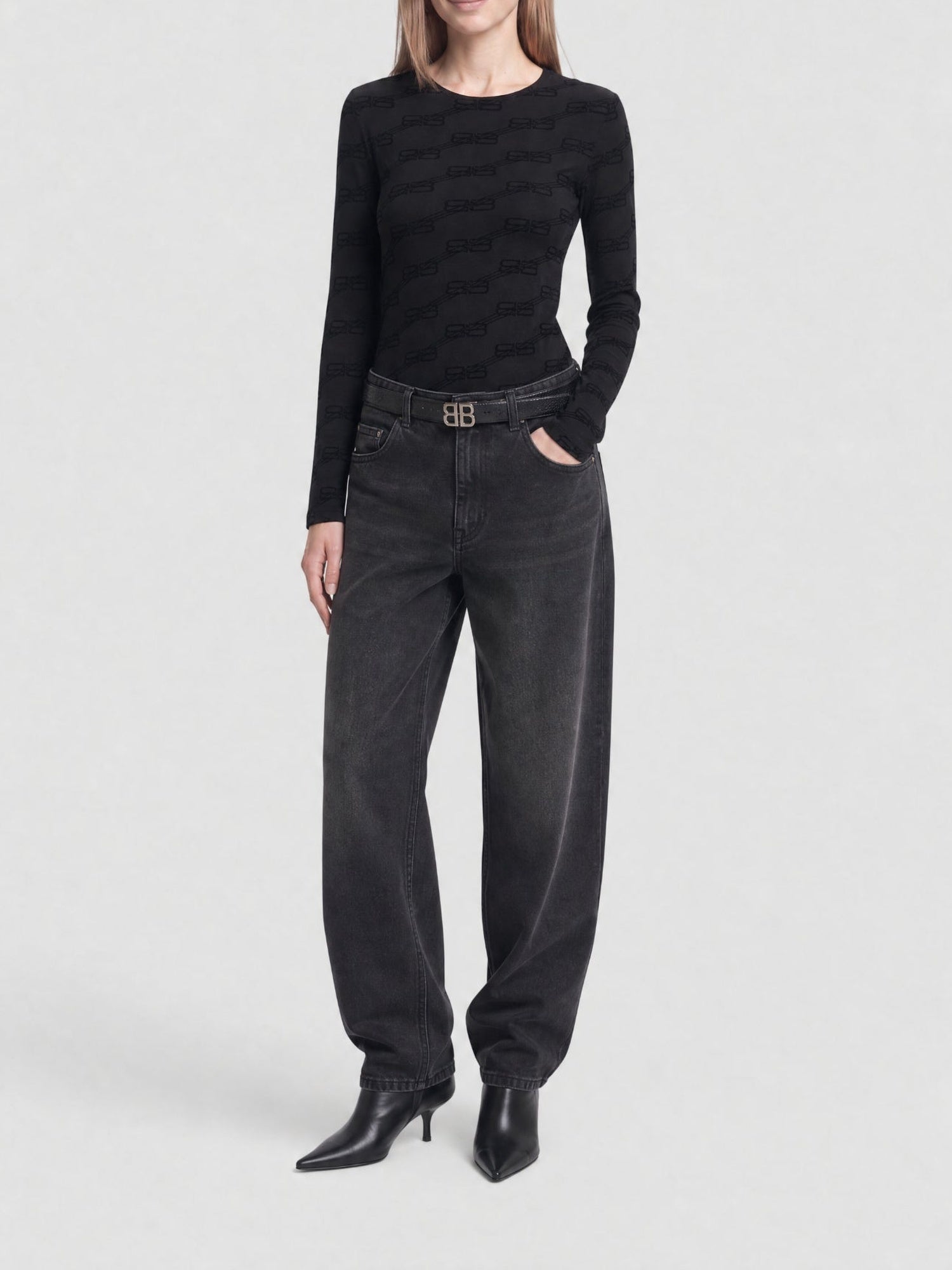 BB Monogram black Top - Black