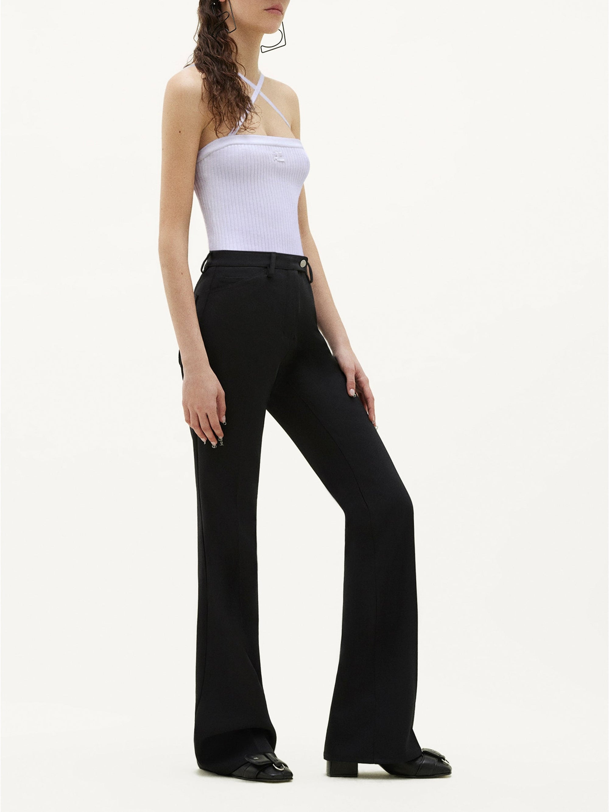70's bootcut twill Pant - Black