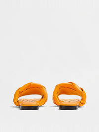 Lido Flat tangerine Sandals - Tangerine
